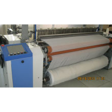 Single nozzle air jet loom for gauze